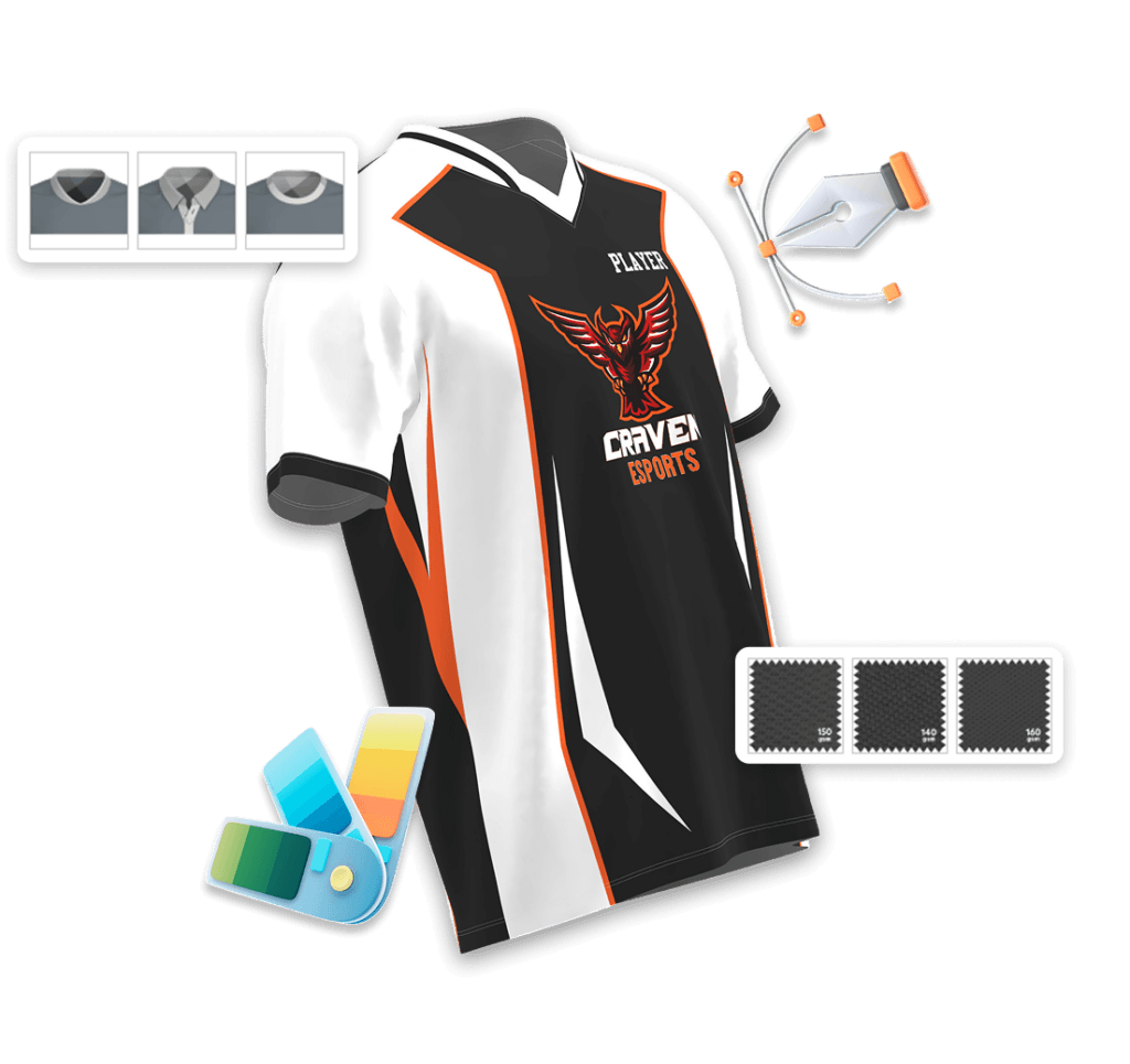 Examples of a custom team jersey design