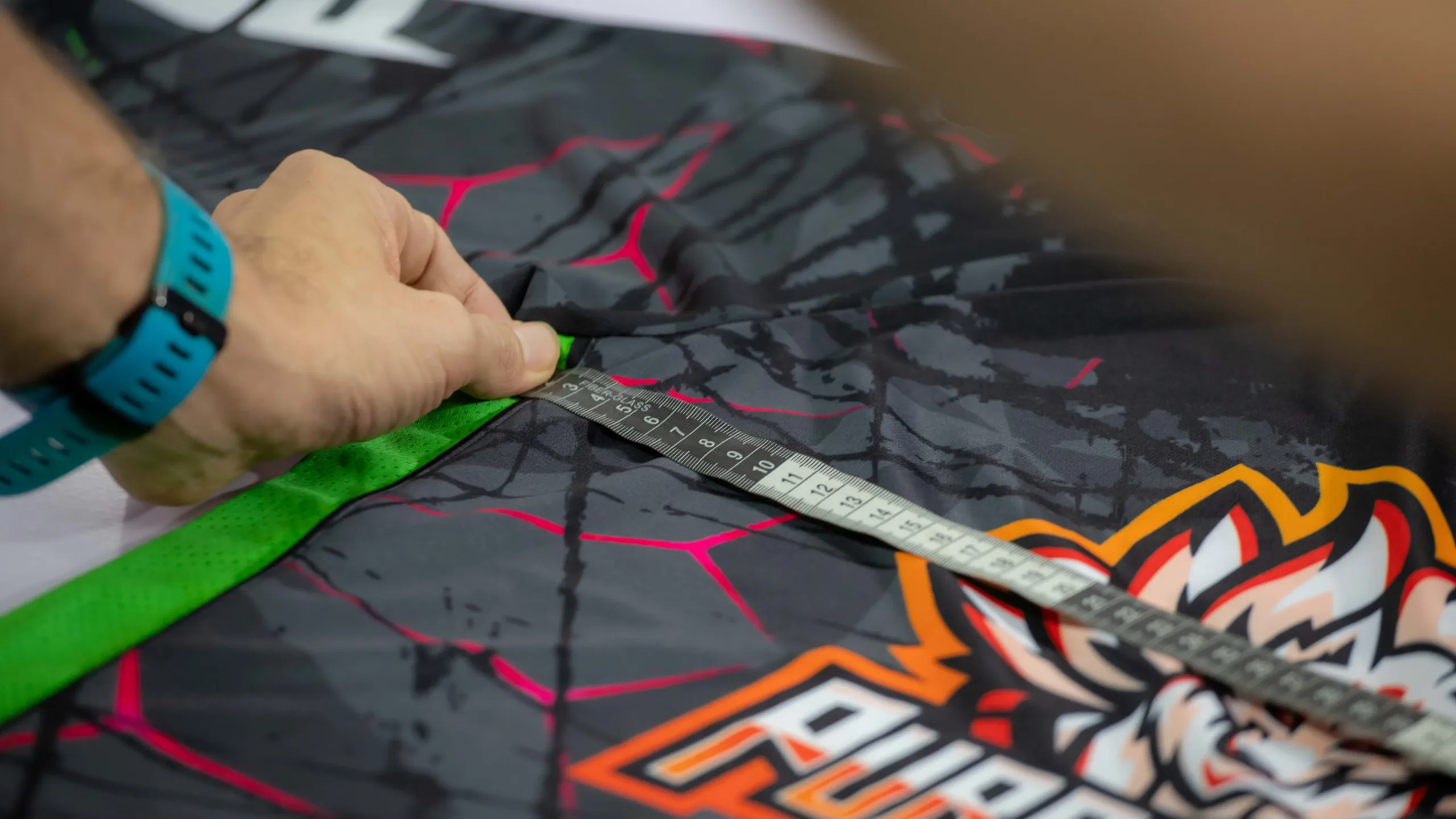 closeup image of a sublimation sportswear