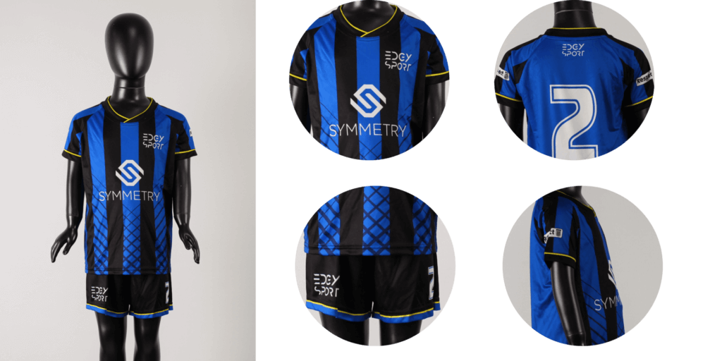 youth custom uniform showing customization options